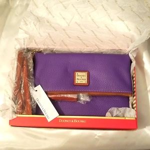 EXTREMELY RARE! Dooney & Bourke Amethyst Color Fold Over 3way Bag NWT NIB
